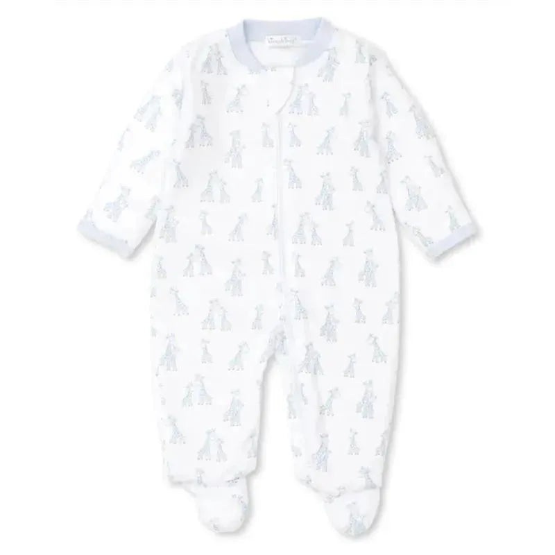 Kissy Kissy – Giraffe Grins Zip Footie, Blue