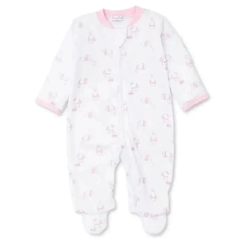 Kissy Kissy – Peppy Pups Zip Footie, Pink