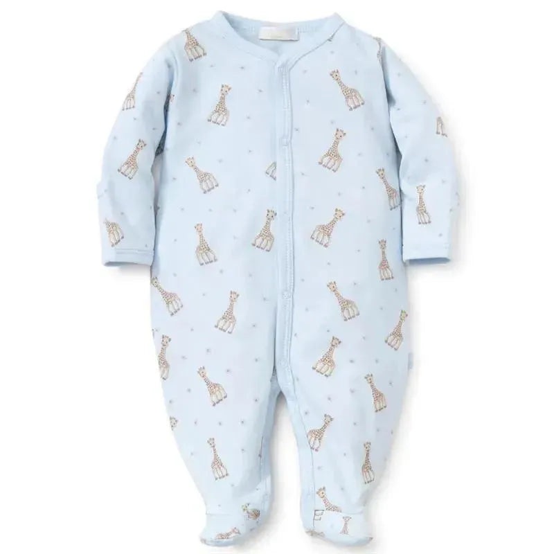 Kissy Kissy – Sophie La Girafe Print Footie, Light Blue