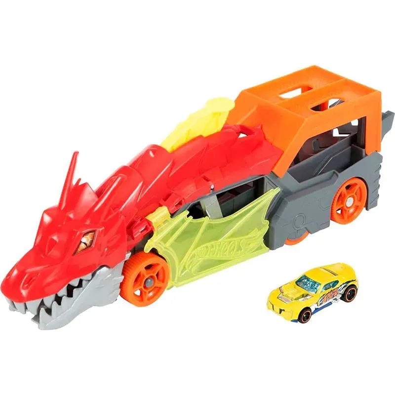 Mattel – Hot Wheels Toy Car Track Set City Dragon Launch Transporter