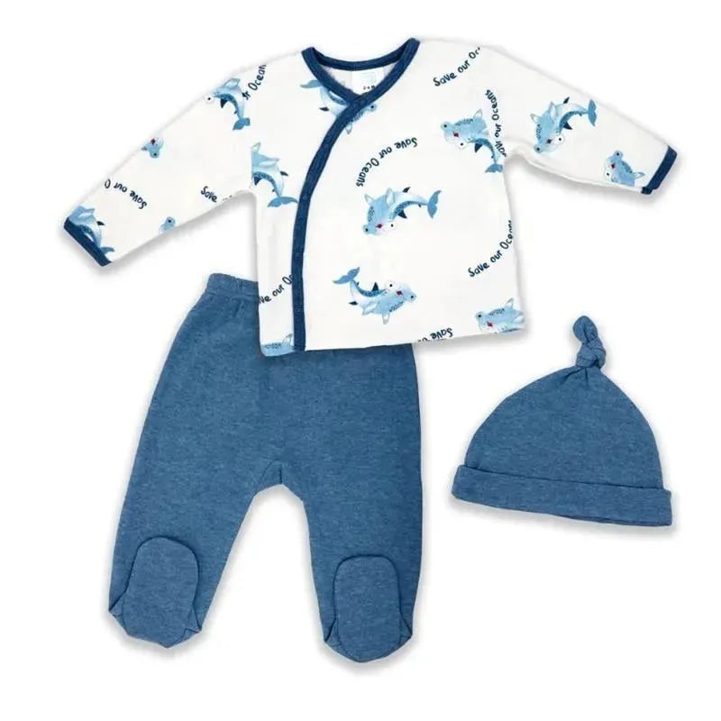 Rose Textiles – 3Pk Baby Boy Layette Set, Save Our Oceans