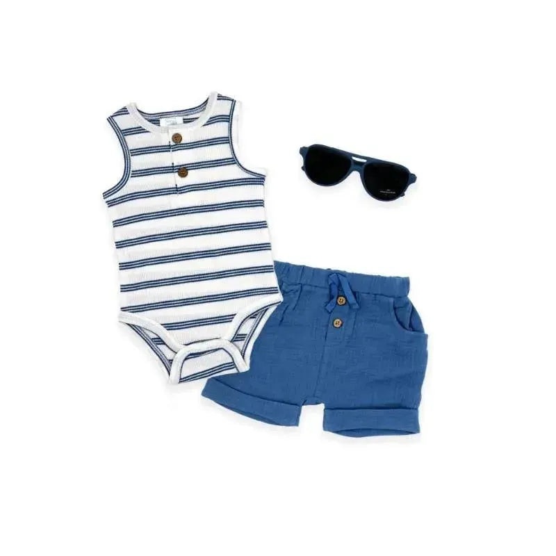 Rose Textiles – 3Pk Baby Boy Sunglasses Set, Navy Striped