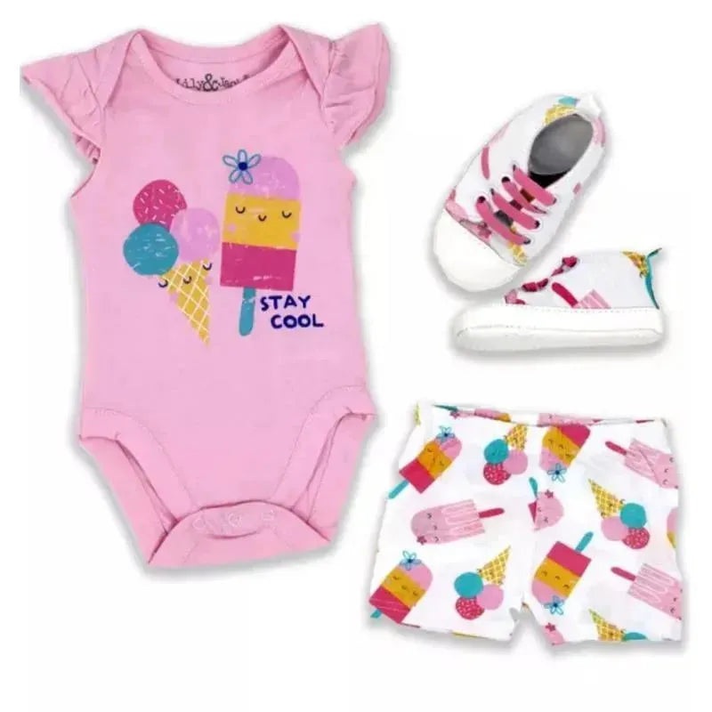 Rose Textiles – 3Pk Baby Girl Shoe Set, Stay Cool