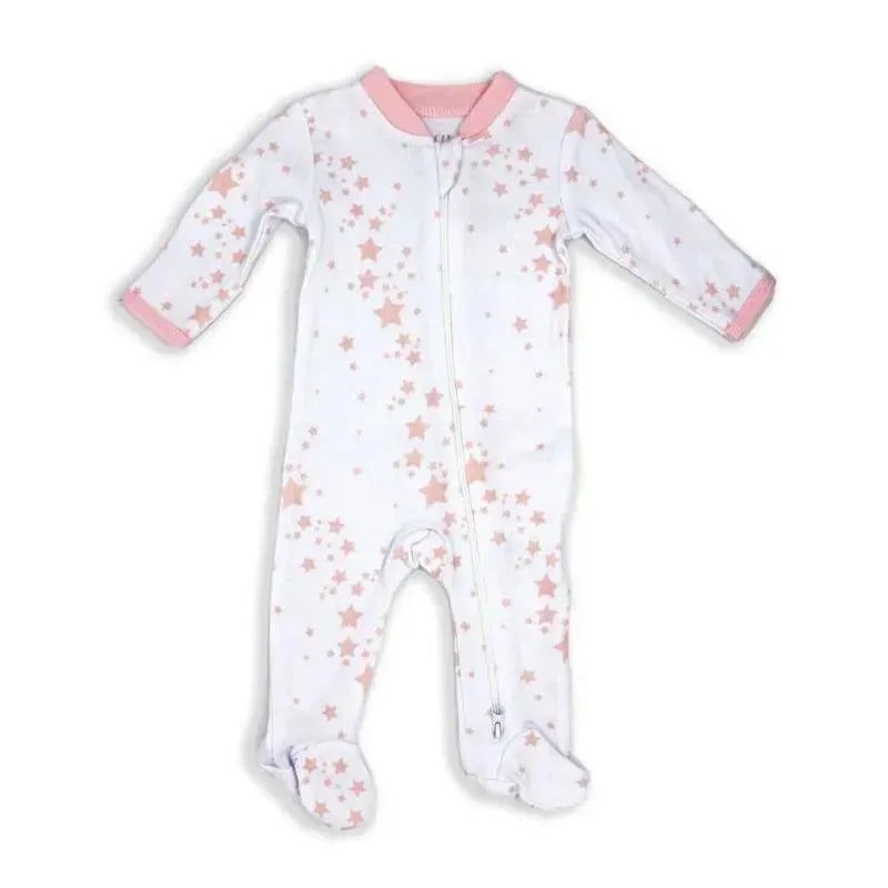 Rose Textiles – Baby Girl Star Printed Sleeper, Pink