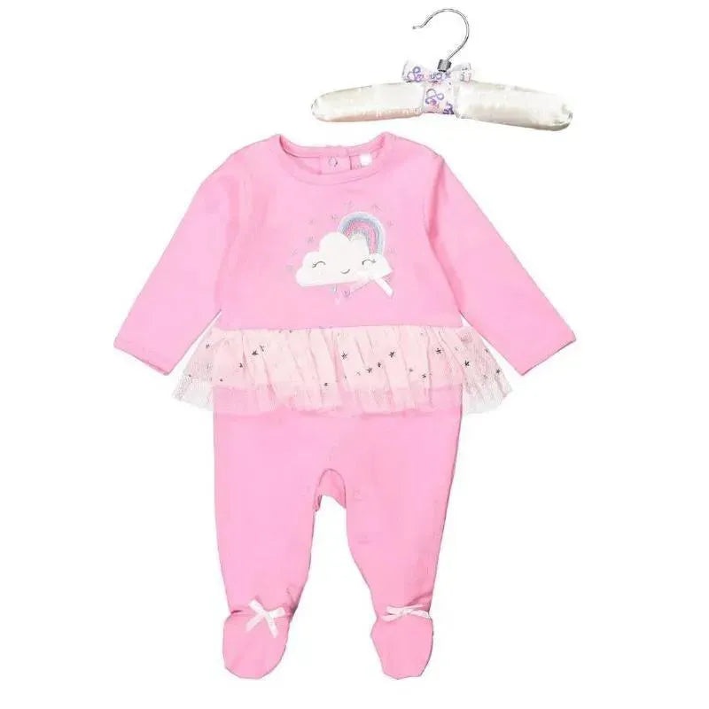 Rose Textiles – Baby Girl Tutu Sleepsuit, Cloud