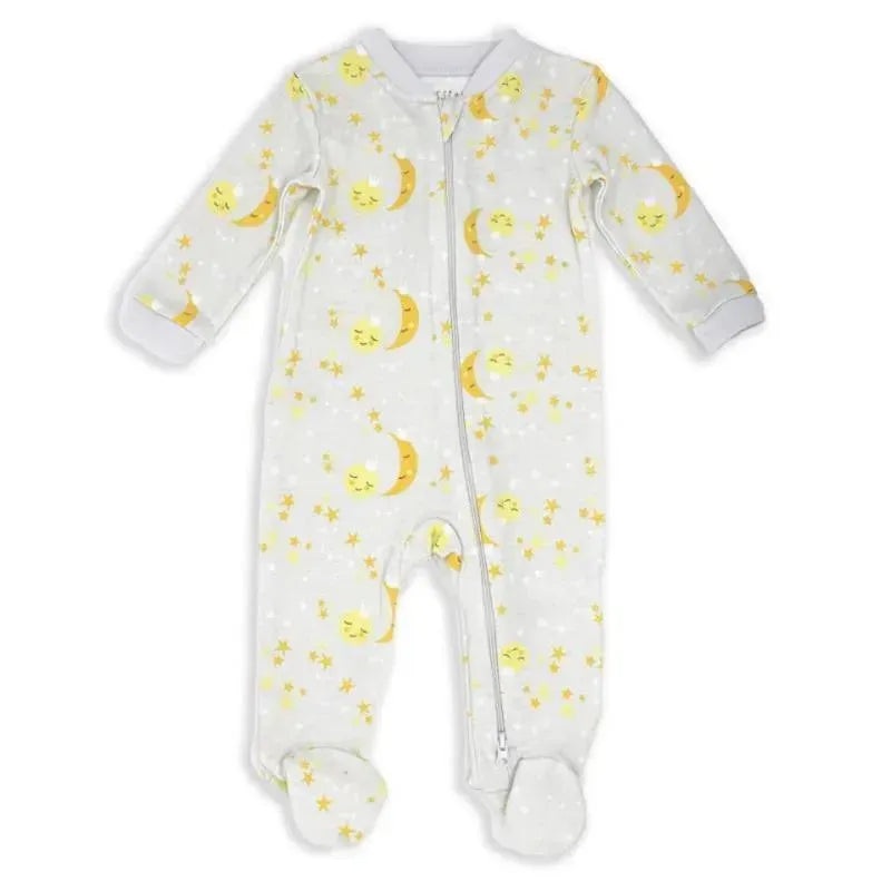Rose Textiles – Baby Neutral Galaxy Printed Sleeper, Grey