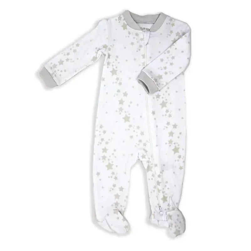 Rose Textiles – Baby Neutral Star Printed Sleeper, Grey