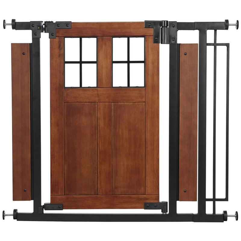 Barn Door Walk-Thru Gate Wood Grain Brown