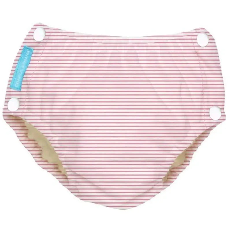 Charlie Banana – Pencil Stripes Pink Baby Reusable Swim Diaper with Snaps
