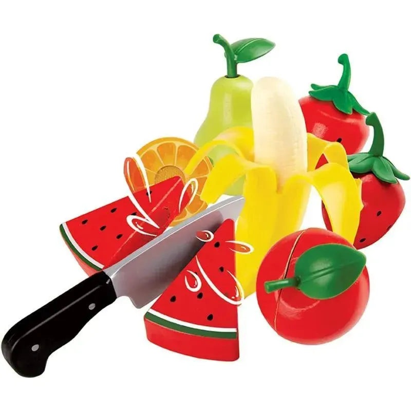 Hape – Wooden Healthy Cutting Play Fruits with Play Knife