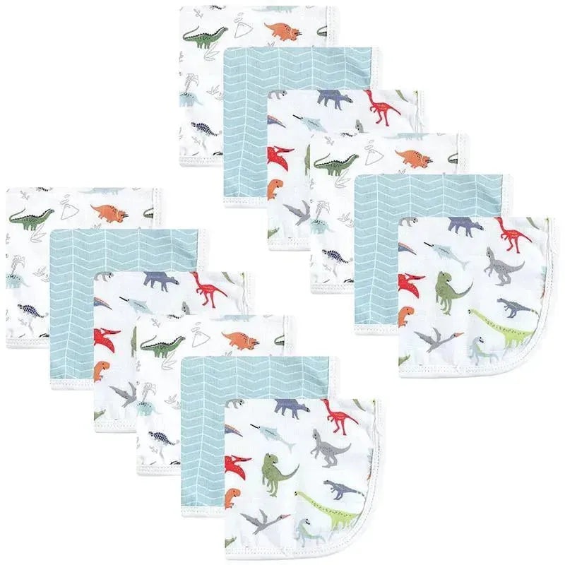 Hudson Baby – 12Pk Dino Baby Cotton Muslin Washcloths