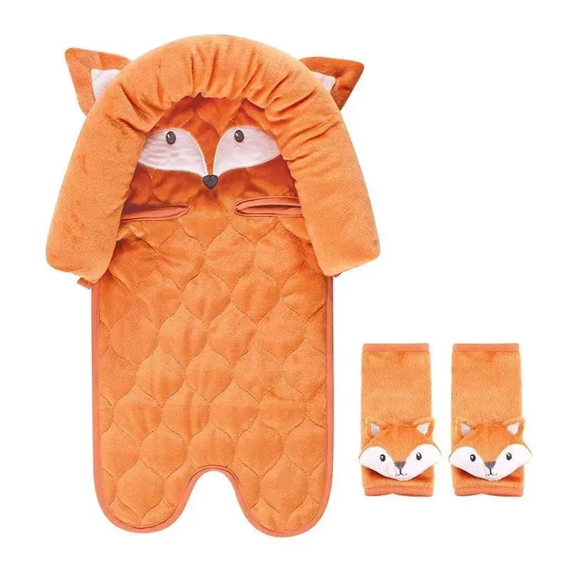 Hudson Baby – Fox Unisex Baby Car Seat Insert & Strap Covers