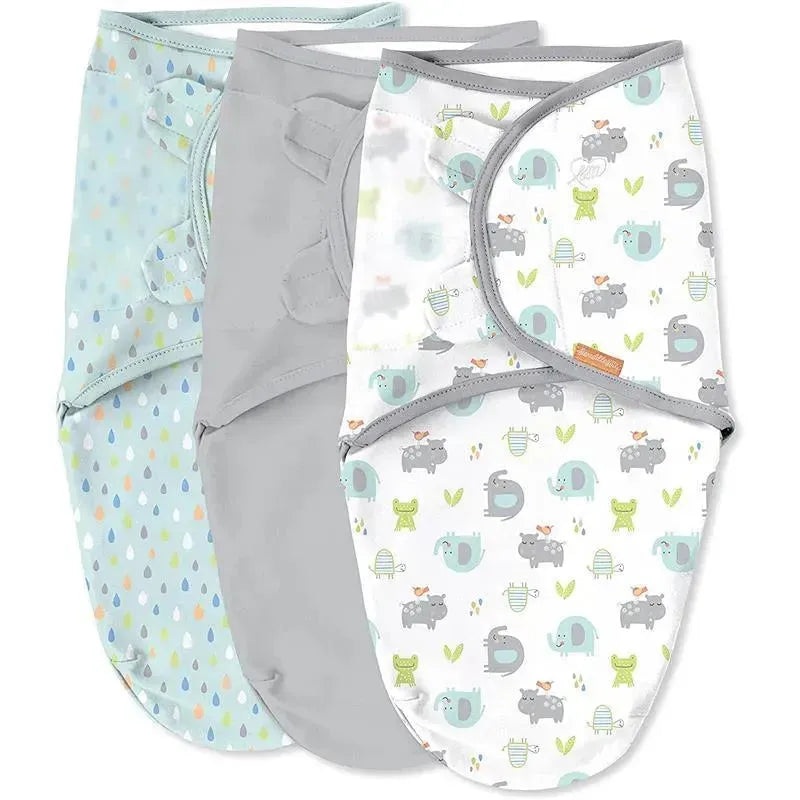 Kids Ii – 3Pk Swaddleme Original Swaddle, Jungle Drops