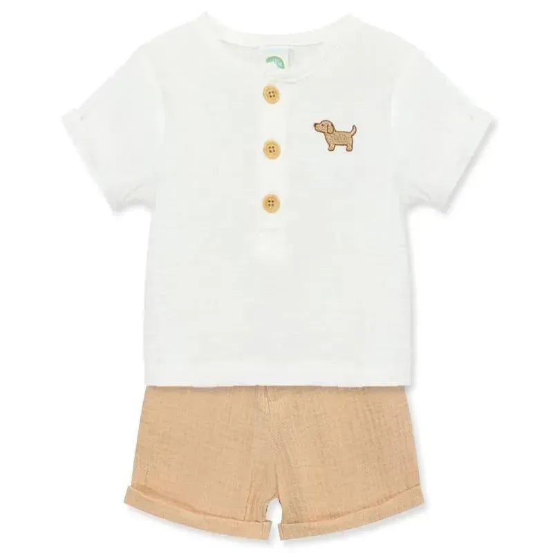 Little Me – Baby Boy Puppy Short Set