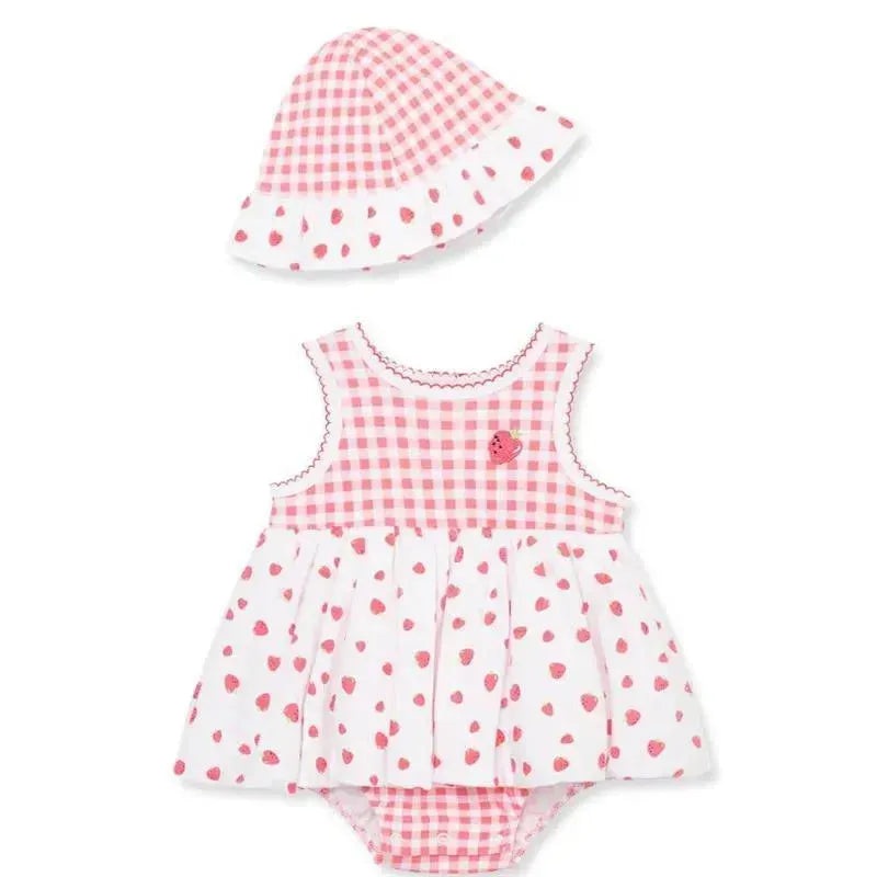 Little Me – Baby Girl Strawberries Popover & Hat