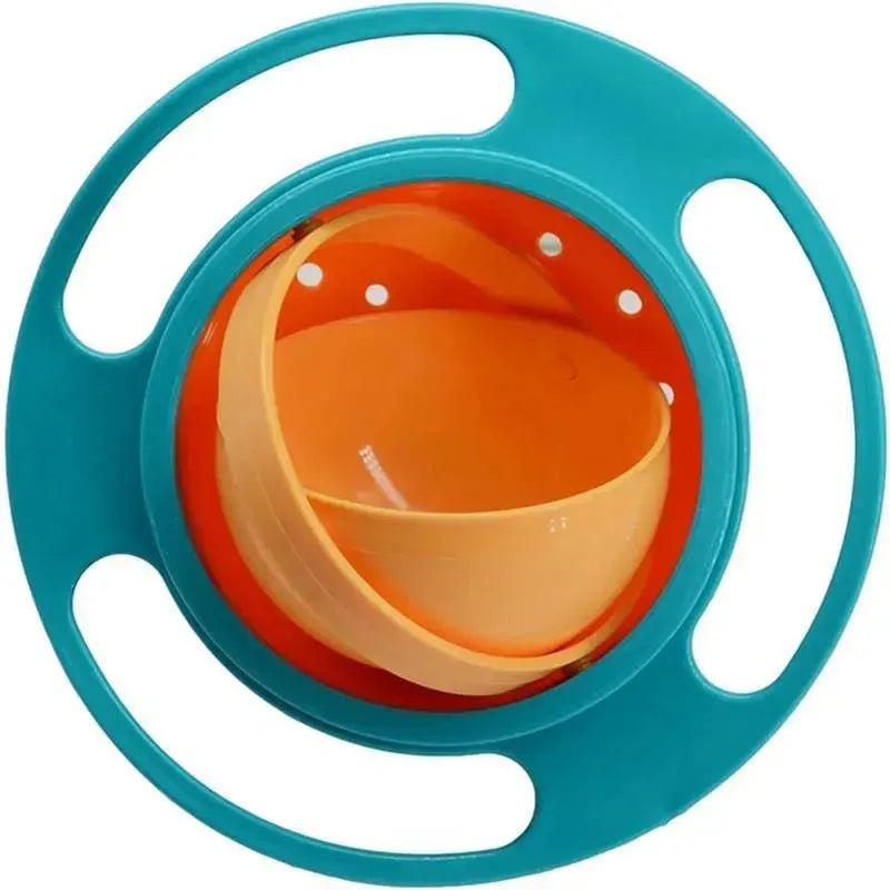 Macrobaby – Magic Gyro Bowl 360 Degree Rotate Spill-Proof Bowls with Lid