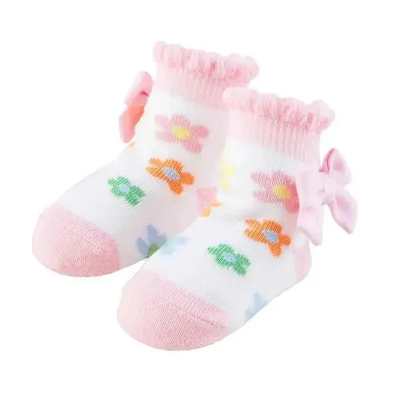 Mud Pie – Baby Girl Daisy Socks, 0/12M