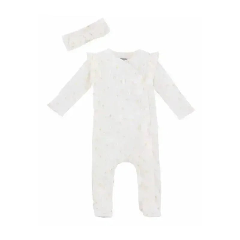 Mud Pie – Baby Girl Rib Star Sleeper And Headband