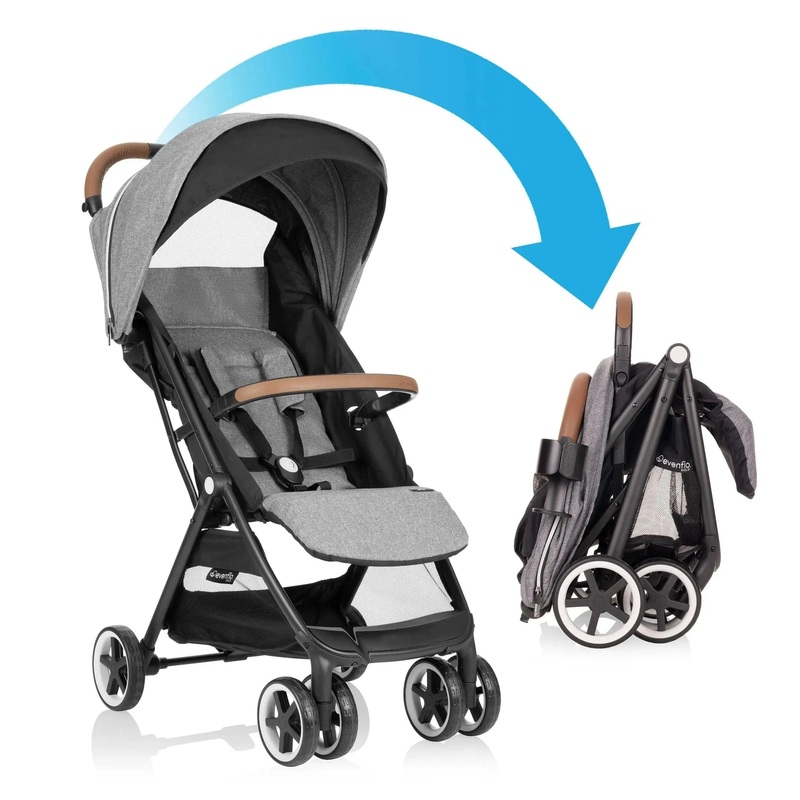 Otto Self-Folding Lightweight Travel Stroller Opal Pink