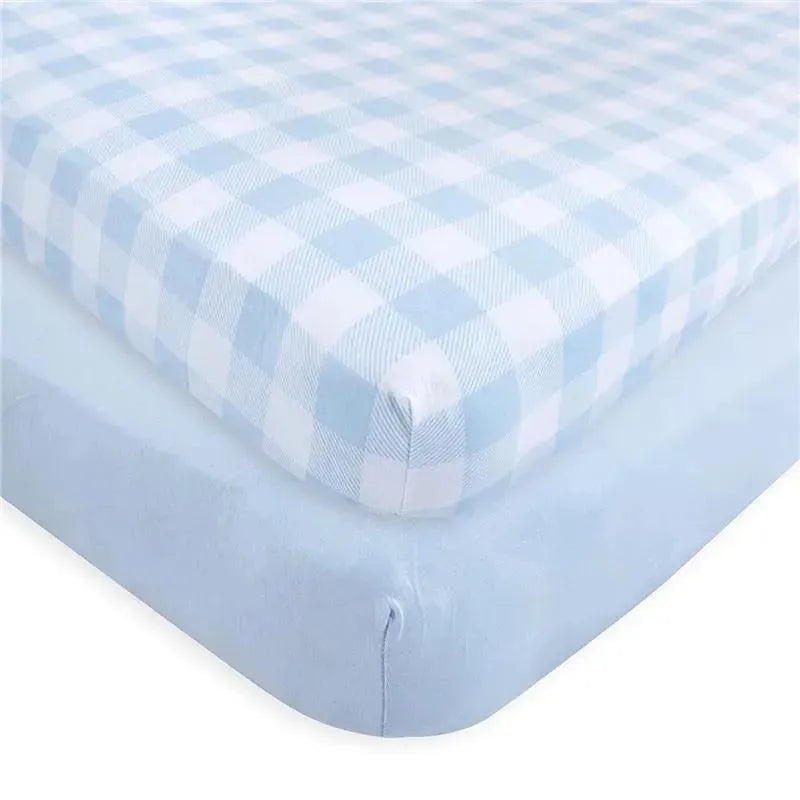 Touched by Nature – 2Pk Blue Baby Organic Cotton Crib Sheet