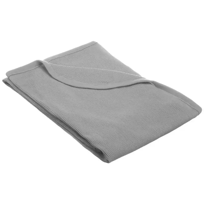 American Baby – 100% Natural Cotton Thermal/Waffle Swaddle Blanket, Grey