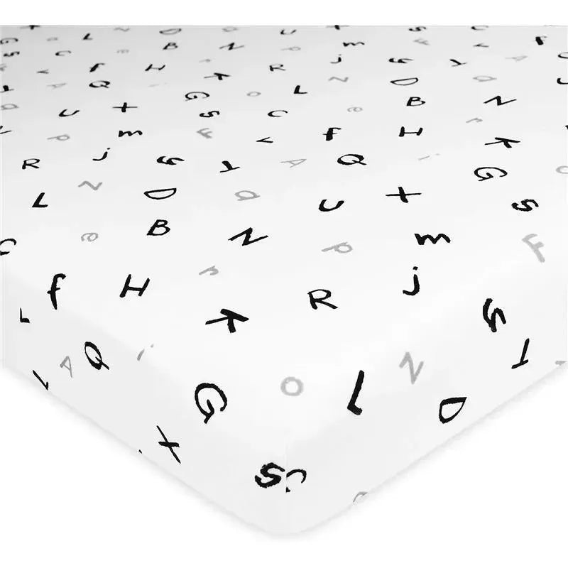 American Baby – Fitted Bassinet Sheet Printed 100% Natural Cotton Jersey Knit, Alphabet