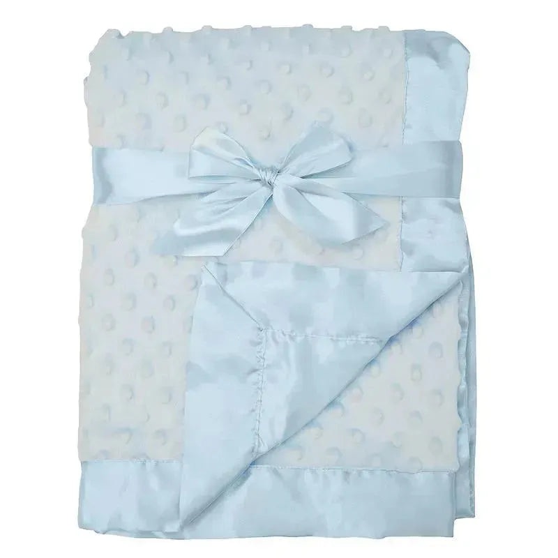 American Baby – Heavenly Soft Chenille Minky Dot Receiving Blanket, Blue