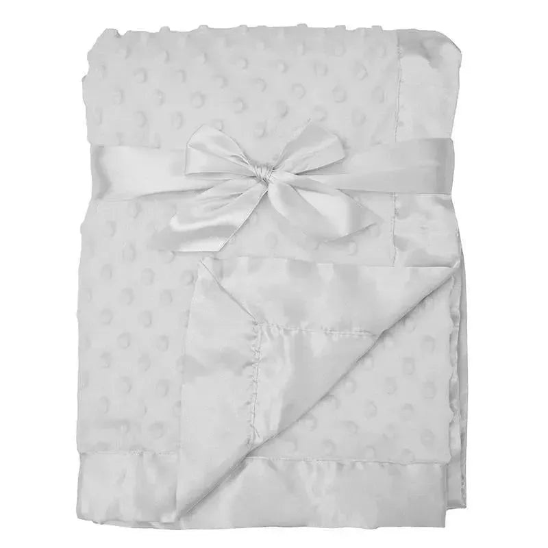 American Baby – Heavenly Soft Chenille Minky Dot Receiving Blanket, White