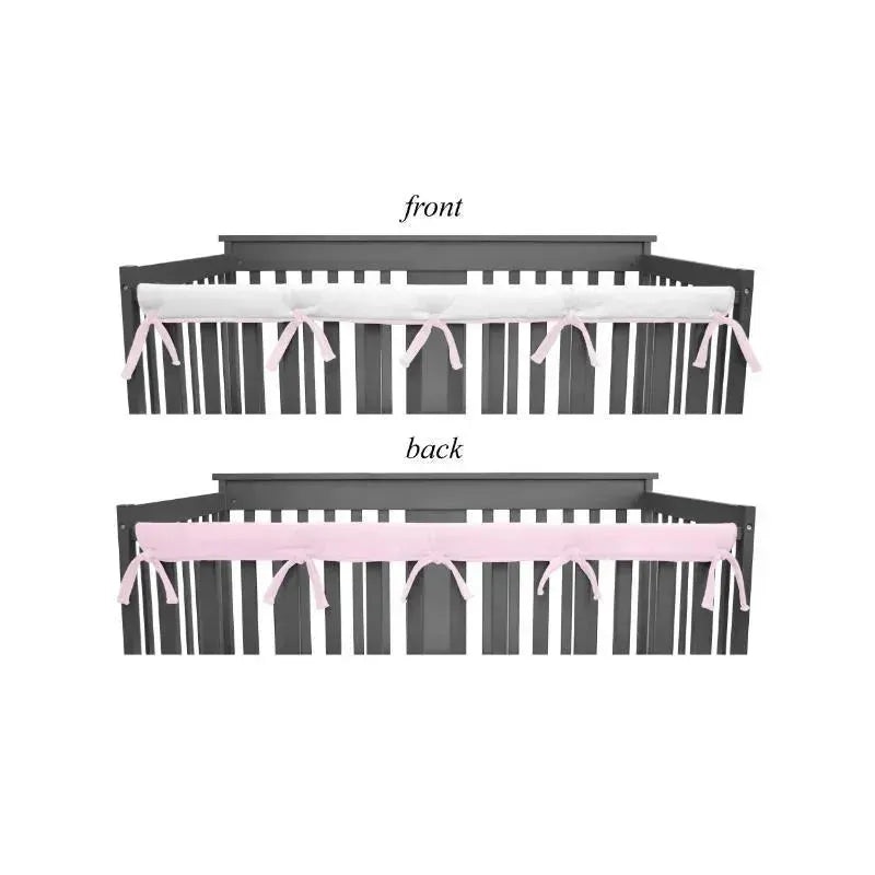 American Baby – Side Crib Rails Covers, Pink/White