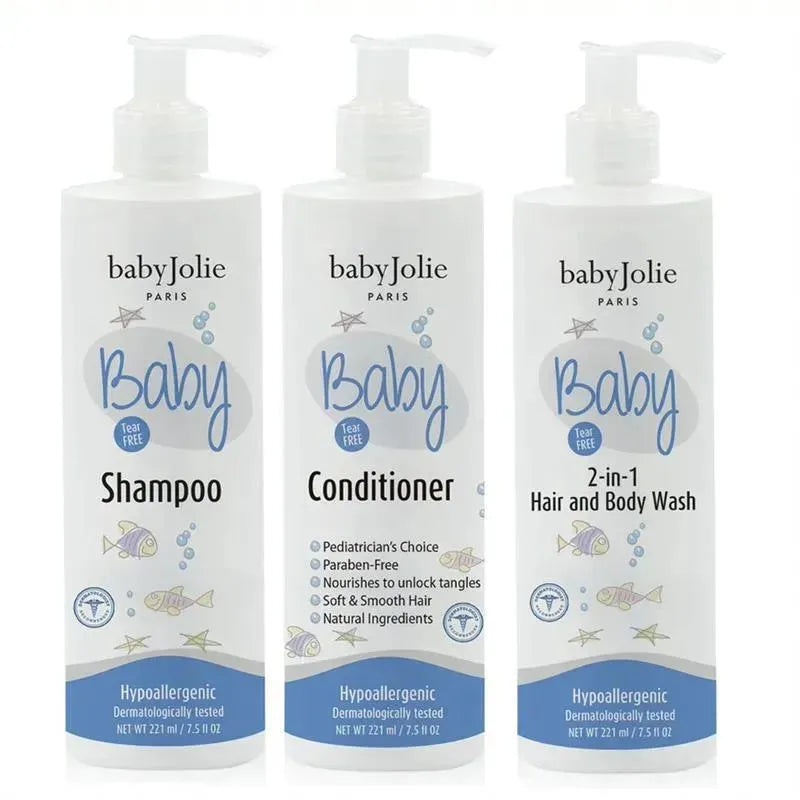 Baby Jolie – Baby Bath Time Set (Shampoo, Conditioner, 2 In 1 Hair And Body Wash)