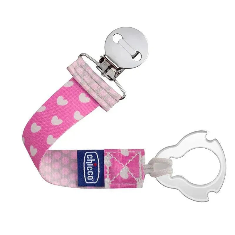 Chicco Universal Two-in-One Fashion Pacifier Clip – Pink