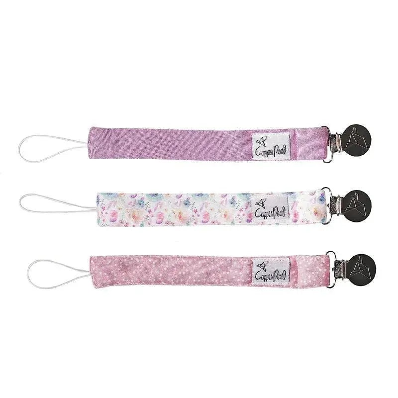 Copper Pearl – 3Pk Bloom Binky Clip Set