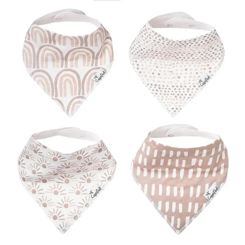 Copper Pearl – 4Pk Bliss Baby Bandana Drool Bibs