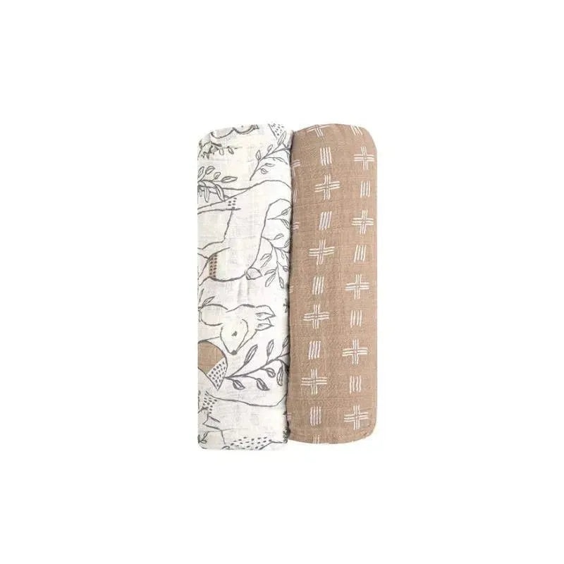 Crane – 2Pk Baby Soft Muslin Swaddle, Woodland Animal