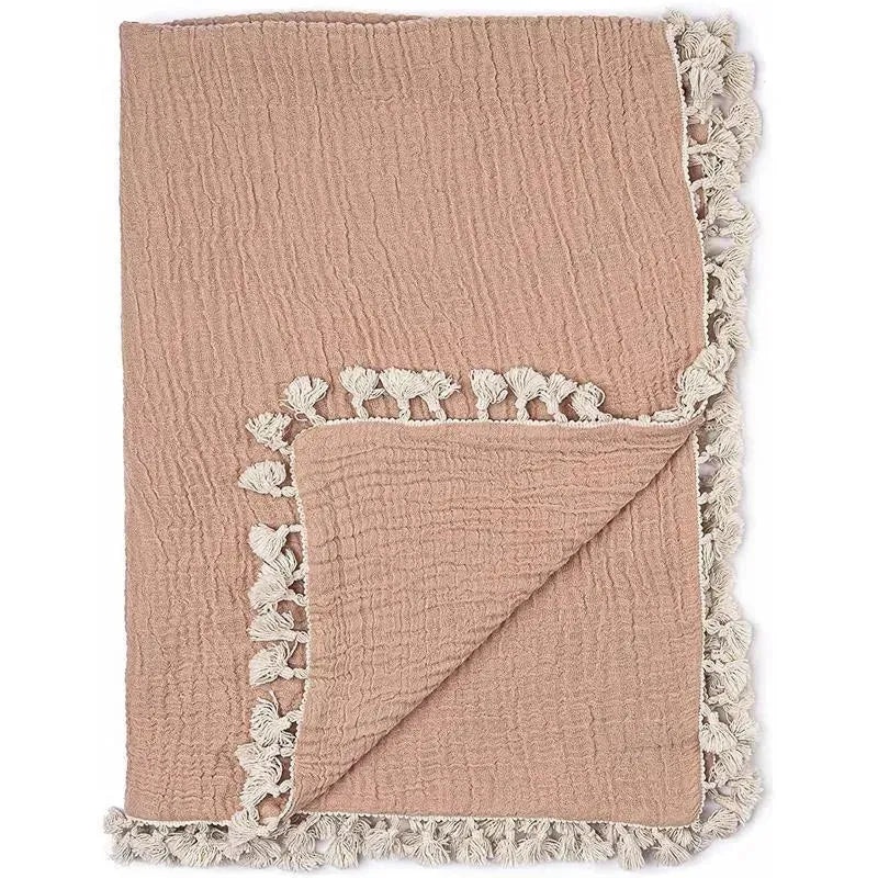 Crane – Baby Muslin Swaddle Blanket, Copper Red