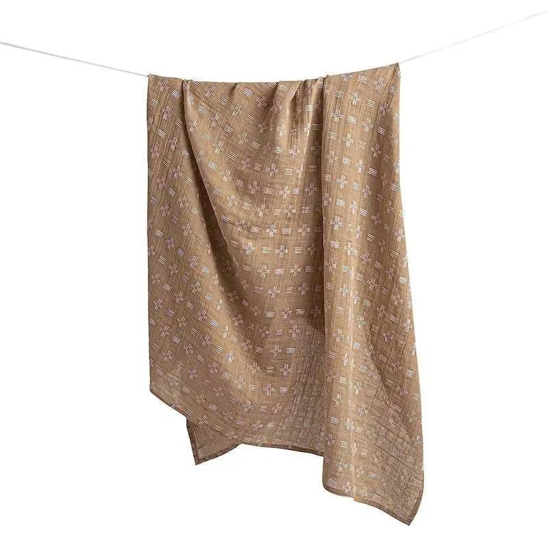 Crane – Baby Soft Muslin Swaddle Blanket, Copper Dash