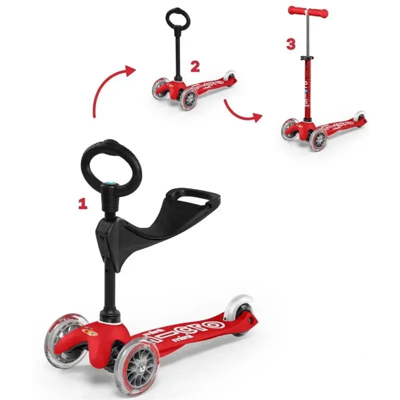Micro Kickboard – Mini 3in1 Deluxe, Red