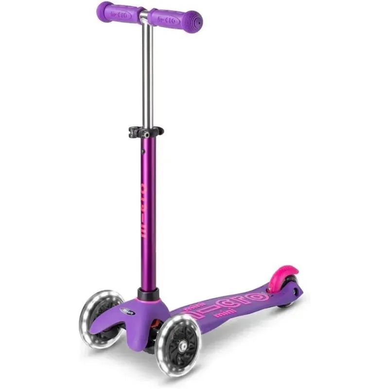 Micro Kickboard – Mini Deluxe LED 3-Wheeled, Purple