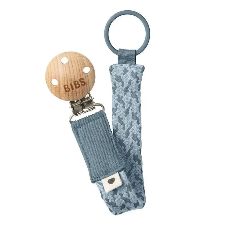 Bibs – Pacifier Clip, Petrol/Baby Blue