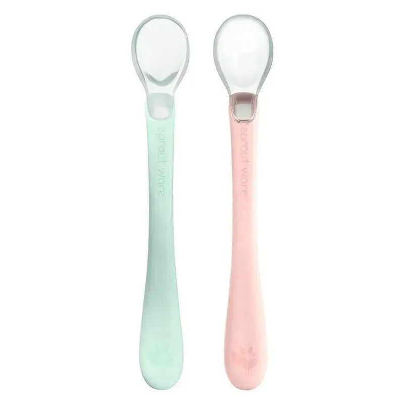 Green Sprouts – 2Pk Silicone & Sprout Ware, Light Sage/Light Grapefruit