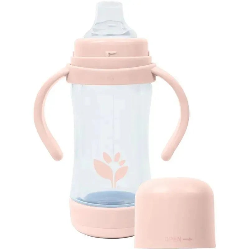Green Sprouts – 5 Oz Glass & Sprout Ware Sip & Straw, Light Grapefruit