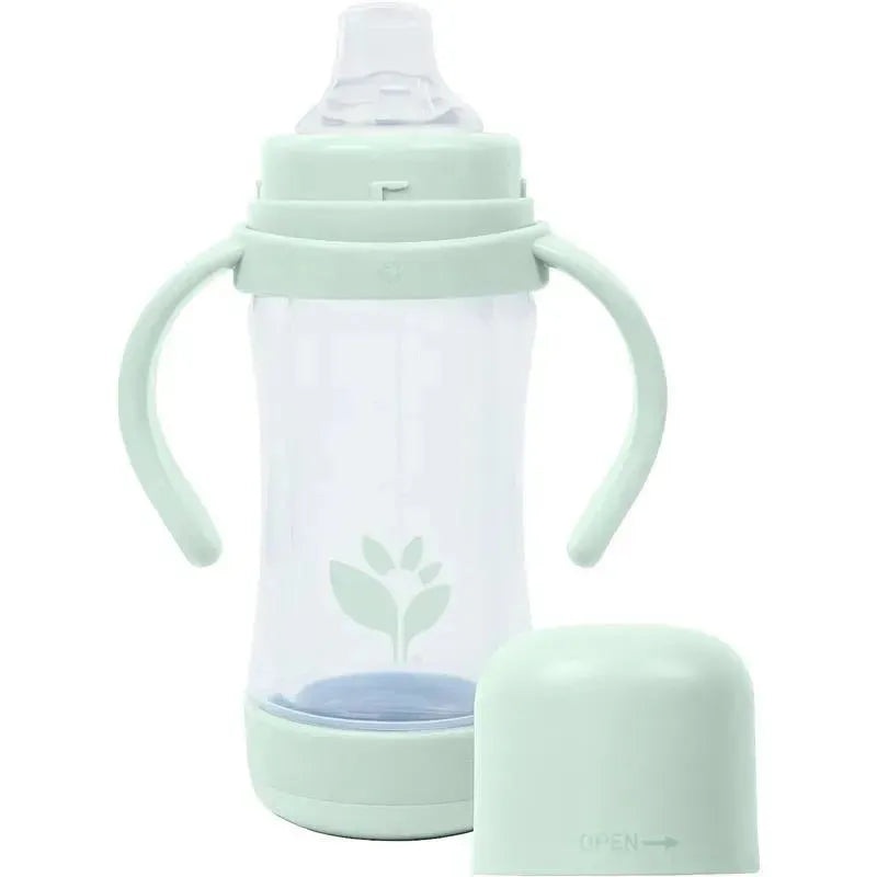 Green Sprouts – 5 Oz Glass & Sprout Ware Sip & Straw, Light Sage