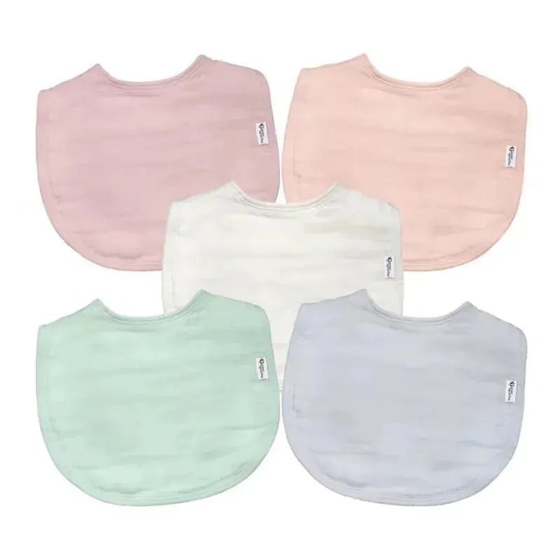 Green Sprouts – 5Pk Organic Cotton Muslin Bibs, Rose