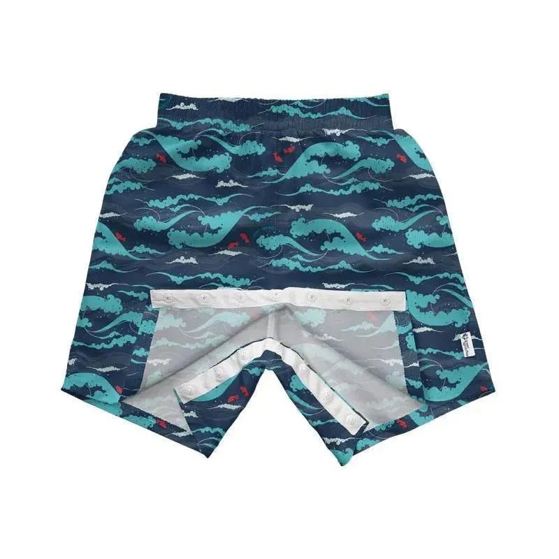 Green Sprouts – Baby Boy Easy-Change Eco Swim Trunks, Navy