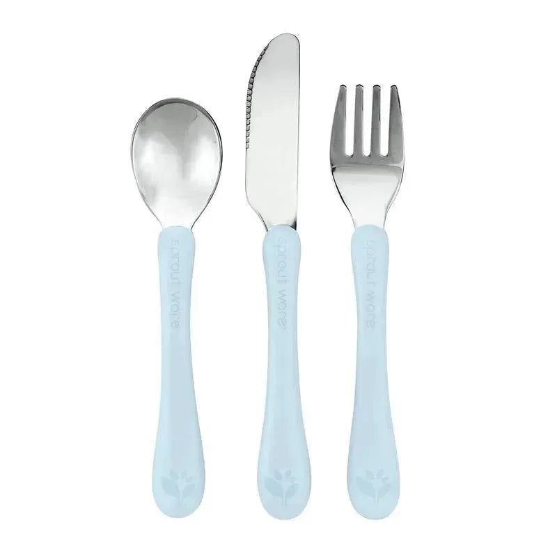 Green Sprouts – Stainless Steel & Sprout Ware Kids Cutlery, Light Blueberry