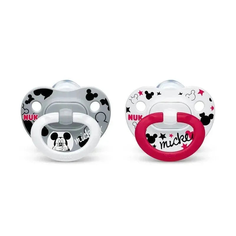 NUK – 2Pk Orthodontic Pacifiers Mickey/Minnie Mouse, 6/18M