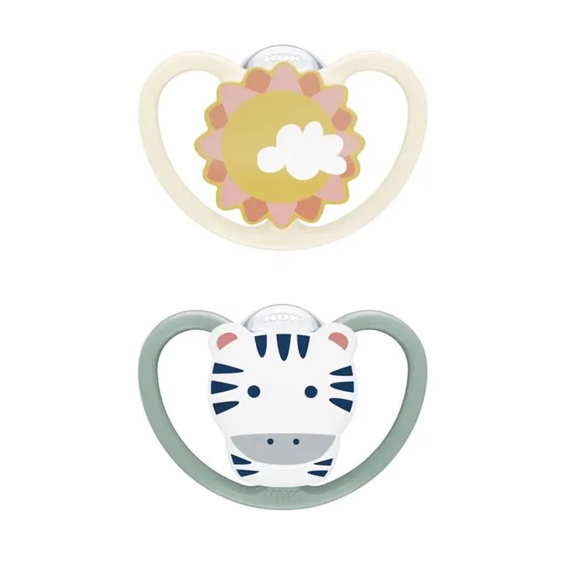 NUK – 2Pk Space Orthodontic Pacifiers, 6/18M (design may vary)
