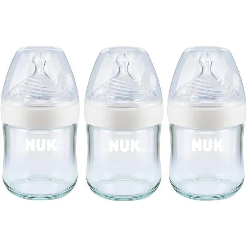 NUK – 3Pk Simply Natural Glass Baby Bottles, 4 Oz