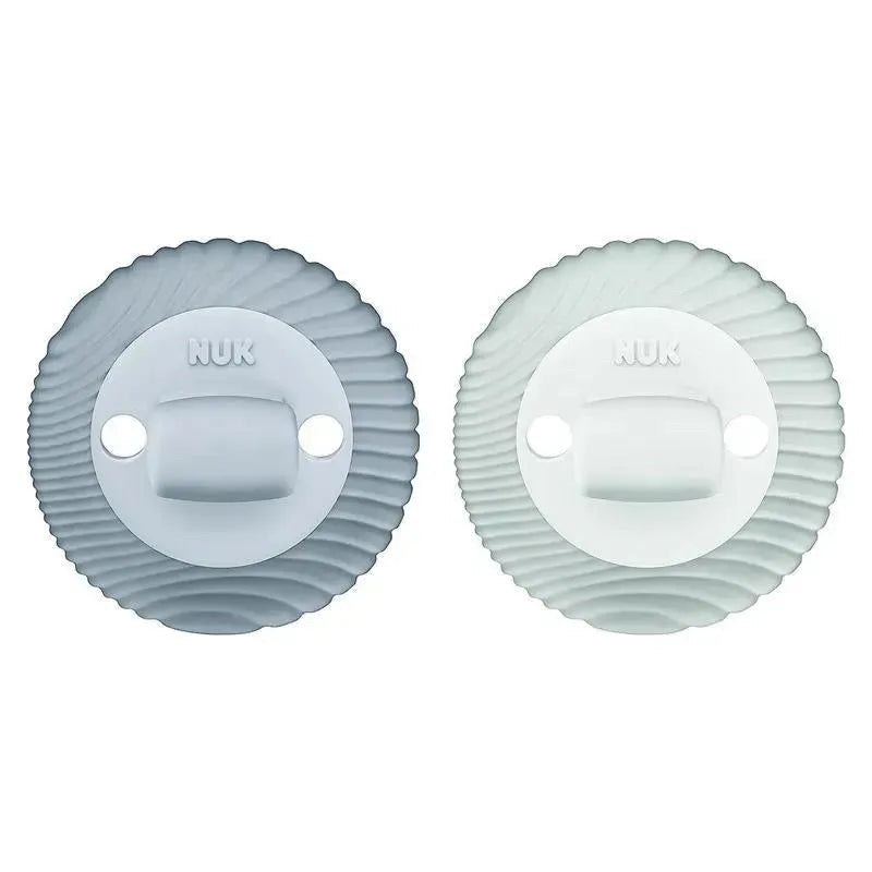 NUK – For Nature 2Pk Boy Silicone Soother 2-in-1, 0/12M
