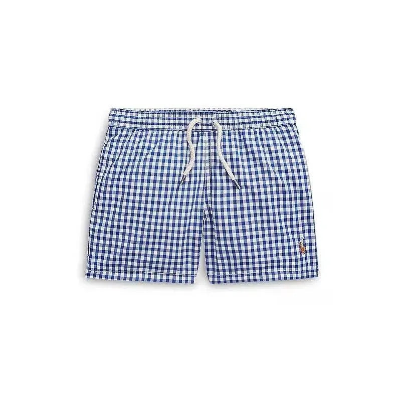 Ralph Lauren Baby – Boys Traveler Gingham Swim Trunks